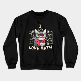 "I Love Math" design Crewneck Sweatshirt